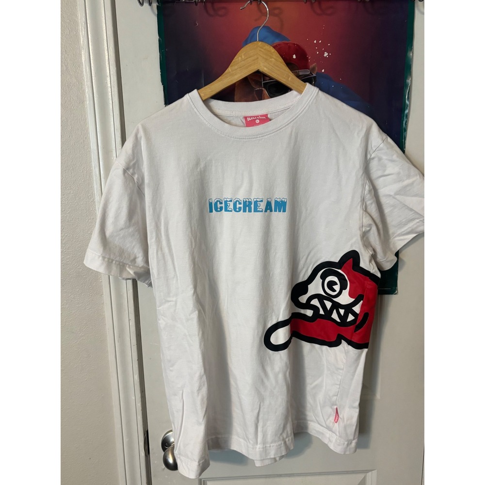 Icecream Billionaire Boys Club Running Dog Graphic T-Shirt White Large Mens